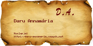 Daru Annamária névjegykártya