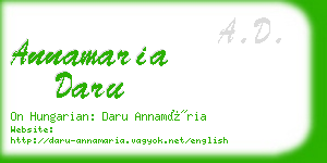 annamaria daru business card